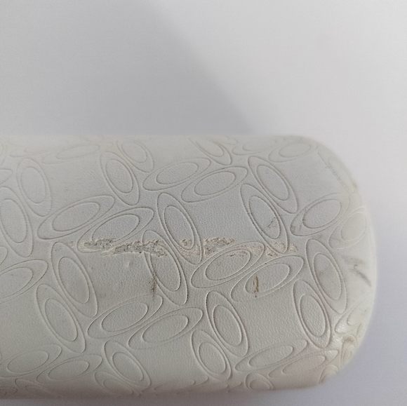 Oakley Sunglasses Case Hard Protector white faux leather - Picture 2 of 5